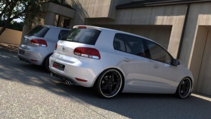 Rajout de Pare-Chocs Arrière Pour VW GOLF VI AVEC 2 ECHAPPEMENT