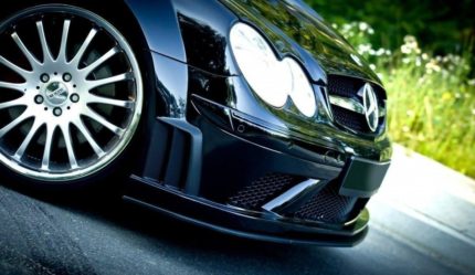 Lame de Pare-Chocs Avant Pour  Mercedes CLK W209 BLACK (SL BLACK SERIES LOOK)