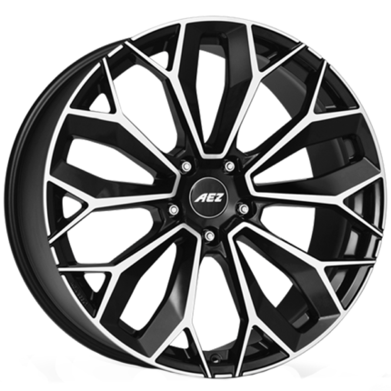 Jante AEZ Leipzig Dark | 22x9.5" 5x120 ET35 | Noir/Face Miroir