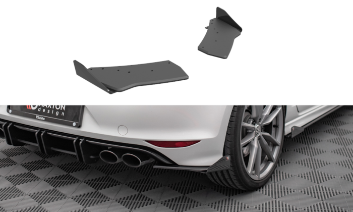 Street Pro Lame de Pare-Chocs Arrière Pour  + Flaps VW Golf R Mk7 – Image 1