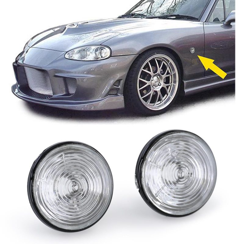 Clignotants latéraux verre transparent blanc pour Mazda MX5 NA NB NBFL 90-05