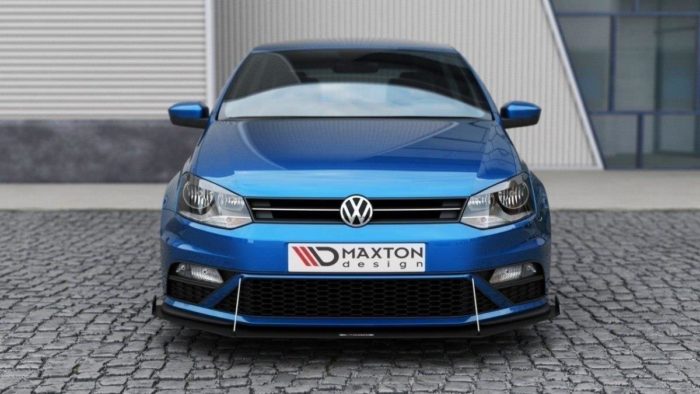 Lame de Pare-Chocs Avant Pour  VW POLO MK5 GTI APRES FACELIFT (Mit Flügeln) – Image 3
