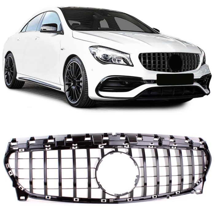 Calandre sport noir brillant pour Mercedes CLA C117 16-19