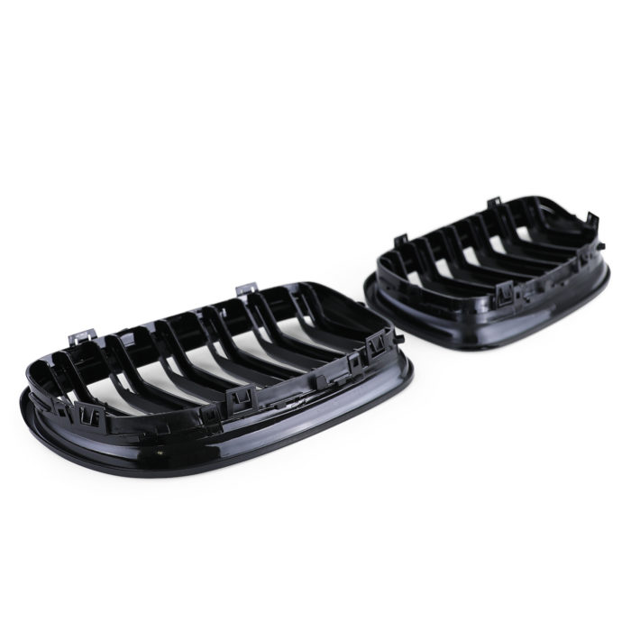 Calandre Double barres Noir Brillant pour BMW Série 3 E90 E91 08-12 – Image 4