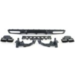 Diffuseur arrière AMG avec sorties d'échappement noir pour Mercedes-Benz Classe C C205 Coupe 15-18 – Image 2