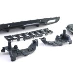 Diffuseur arrière AMG avec sorties d'échappement noir pour Mercedes-Benz Classe C C205 Coupe 15-18 – Image 4