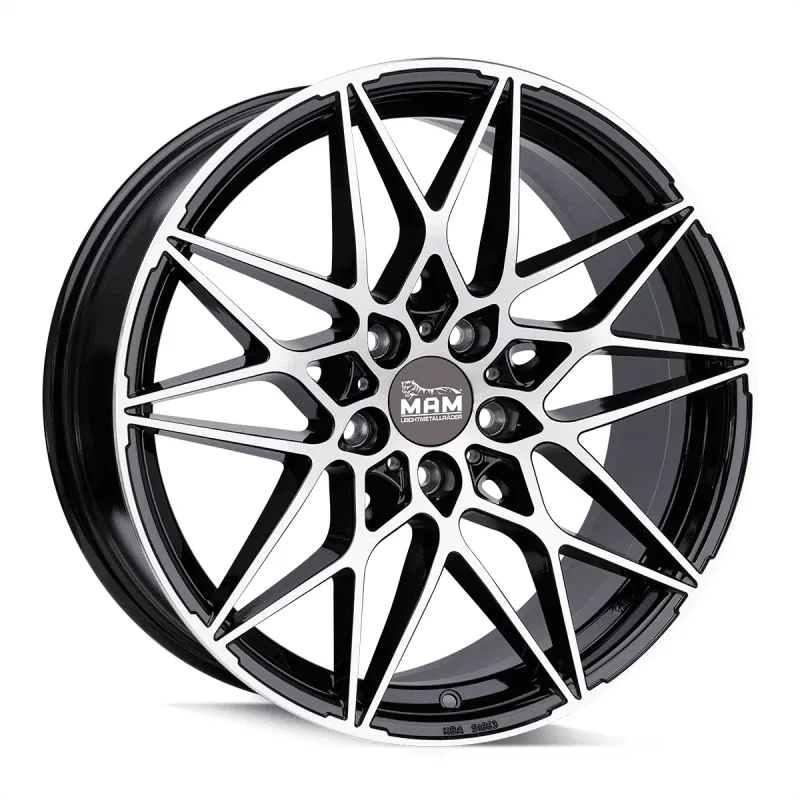 Jante MAM B2N 19x8.5" 5x120 ET35 72.6 Noir / Face poli