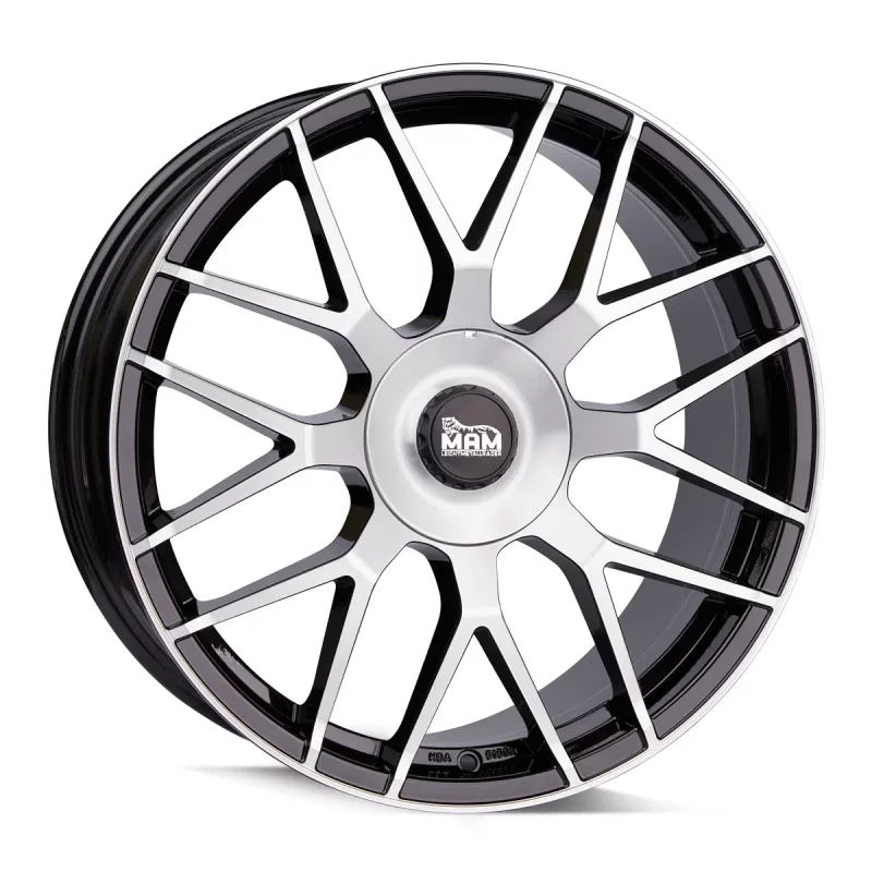 Jante MAM GT1 20x8.5" 5x112 ET45 66.6 Noir / Face poli