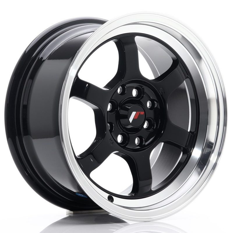 Jante Japan Racing JR-12 15x7.5" 4x100/114.3 ET26 | Noir / Brillant