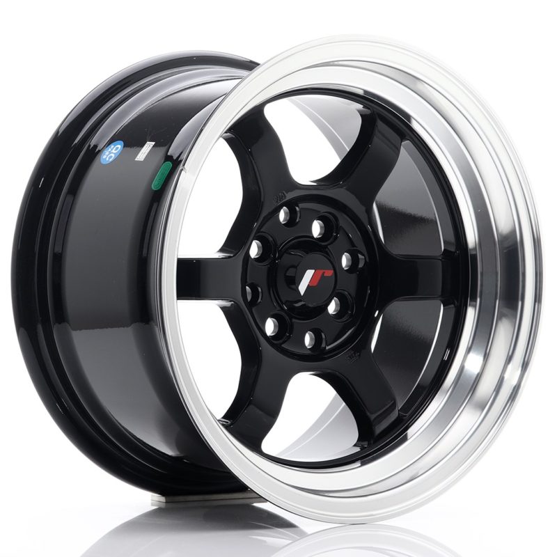 Jante Japan Racing JR-12 15x8.5" 4x100/114.3 ET13 | Noir / Brillant