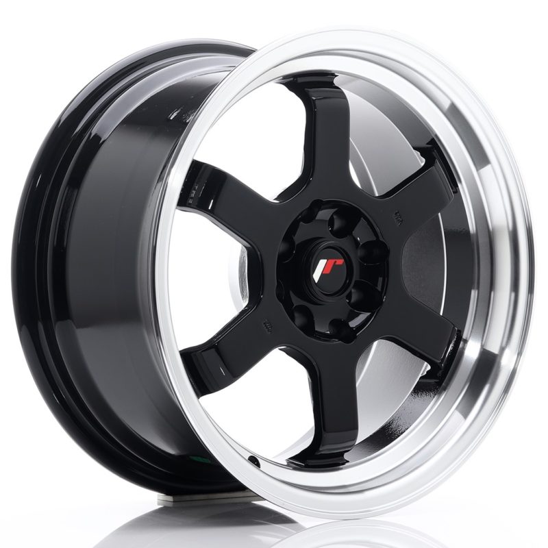 Jante Japan Racing JR-12 16x8" 4x100/114.3 ET15 | Noir / Brillant