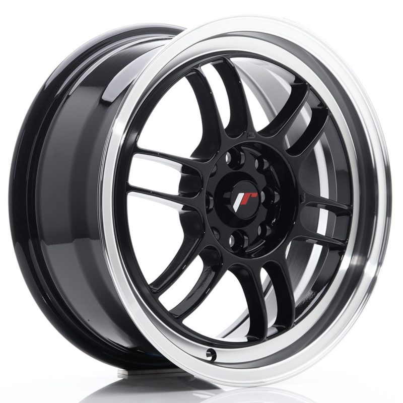 Jante Japan Racing JR-7 16x7" 4x100/114.3 ET38 | Noir / Brillant