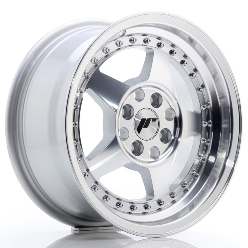 Jante Japan Racing JR-6 15x7" 4x100/114.3 ET35 | Gris Argenté / Poli