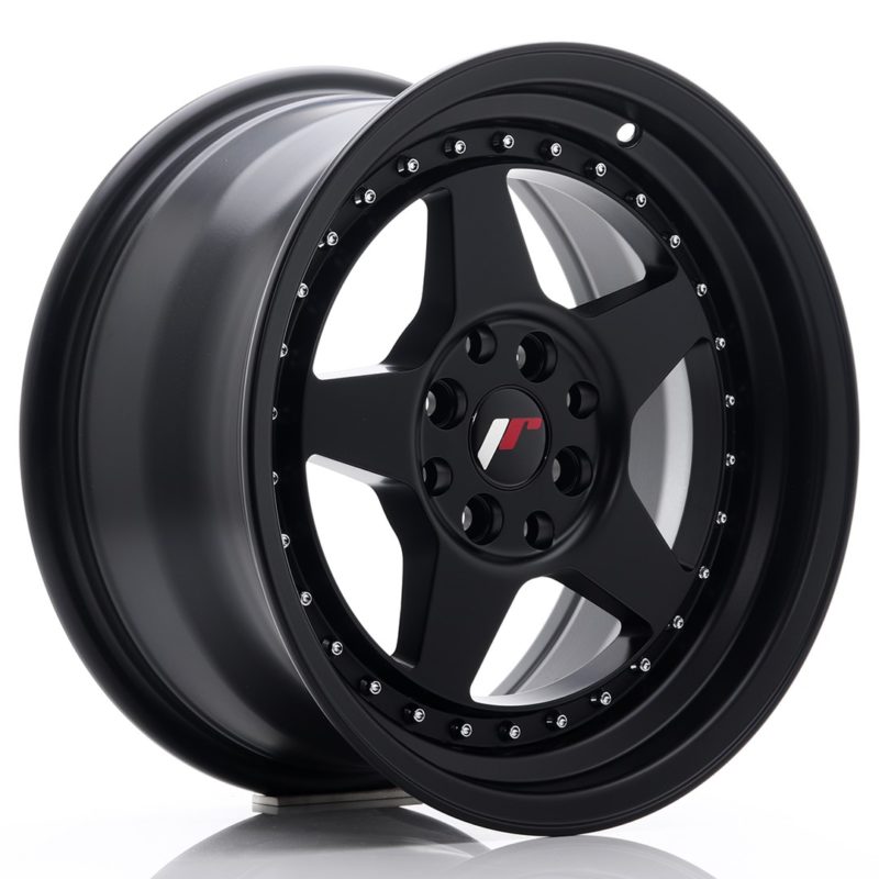 Jante Japan Racing JR-6 16x8" 4x100/114.3 ET30 | Noir Mat / Satiné