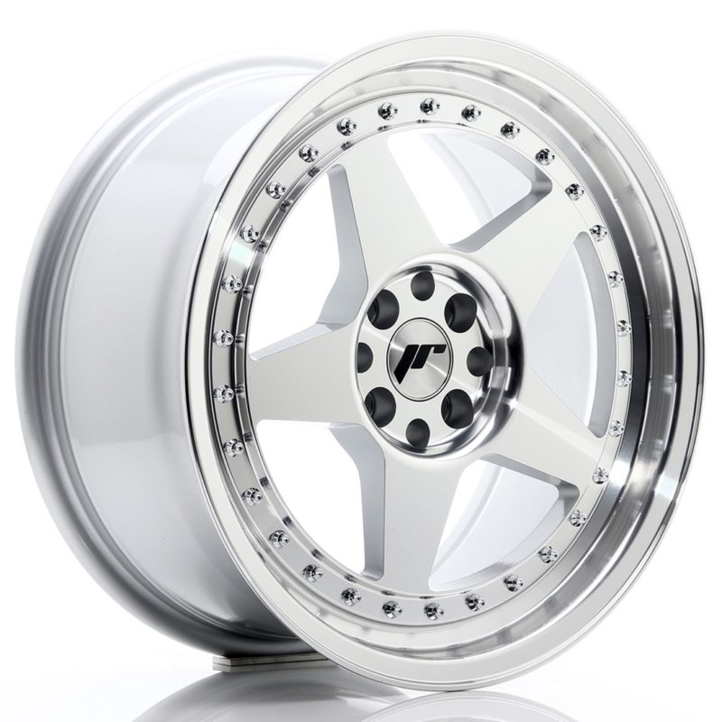 Jante Japan Racing JR-6 17x8" 5x108/112 ET35 | Gris Argenté / Poli