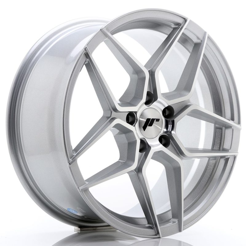 Jante Japan Racing JR-34 18x8" 5x112 ET42 | Gris Argenté | Face Polie
