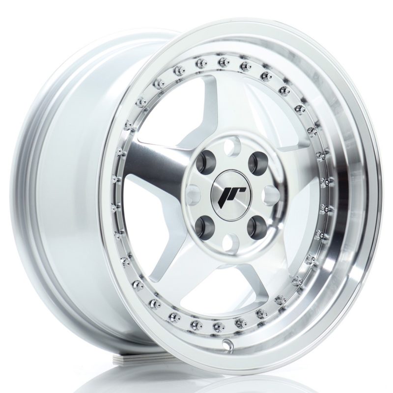 Jante Japan Racing JR-6 15x7" 4x108 ET25 | Gris Argenté Poli