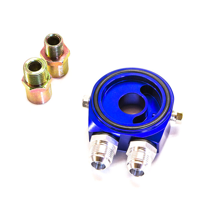 Cooling Solutions Plaque Sandwich pour Radiateur d'Huile avec 2 Emplacements Sondes (Bleue)