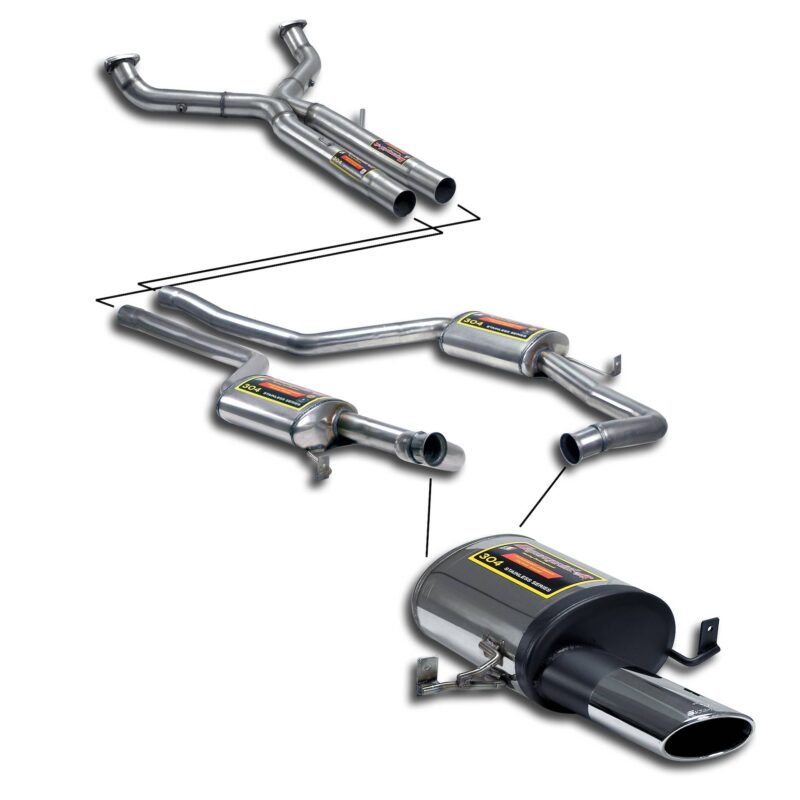 Supersprint Ligne 100% inox pour Porsche 928 gts (5.4l v8 - 350 hp) '92 -> '95 chez RD Shop