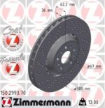 Kit de 2 Disques de frein 380 mm ZIMMERMANN SPORT Z BMW M2 | M3 | M4
