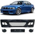 Pare-Chocs Avant Sport Pour BMW E46 Coupé & Cabriolet 99-07 Avec antibrouillard Noir/Smoke