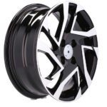 Jantes Racing Line 15 pouces MB poli noir compatibles Toyota Kia Hyundai polyvalentes – Image 4
