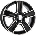 Jantes aluminium 16 pouces Racing Line BK473 MB poli noir pour Trafic II Vivaro A Primastar – Image 6