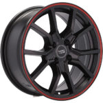 Style sportif noir mat 16 pouces Jantes Racing Line pour Dacia Renault – Image 4