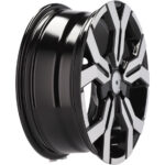 Jantes alu 16 pouces Racing Line B1110 MB poli noir compatibles Renault Dacia avec fixation conique – Image 4