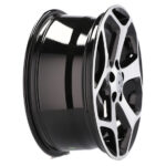 Jantes alu 16 pouces Racing Line BK871 noir poli compatible Ford multi modèles – Image 5