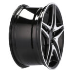Style sportif et compatibilité large Jantes 17 pouces Racing Line BK443 MB poli noir pour Mercedes – Image 4