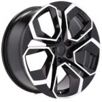 Jantes alliage 17 pouces Racing Line poli noir pour Skoda VW avec finition bicolore moderne – Image 5