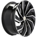Jantes 17 pouces Racing Line B5780 MB poli+noir pour VW avec montage précis et style sportif – Image 4