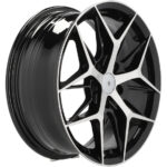 Jantes 17 pouces Racing Line MB poli noir pour Audi VW Skoda, style sportif affirmé – Image 4