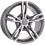 Jantes 17 pouces Racing Line E492 MG poli graphite pour BMW Série 5 6 7 Z4 M5 – Image 7