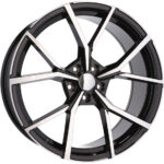 Style sportif affirmé Jantes Racing Line 17 pouces MB poli noir B5801 pour VW Audi – Image 7