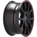 Look sportif noir demi mat Jantes 17 pouces Racing Line B5253 pour VW Golf Passat – Image 2