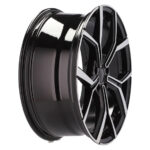Jantes 17 pouces Racing Line MB poli noir pour VW Golf Passat avec montage précis – Image 3