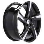 Jantes 18 pouces Racing Line BY115 pour Volvo 5 x108 finition MB poli noir – Image 5