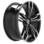 Jantes 18 pouces Racing Line BY983 MB poli noir pour BMW avec montage précis – Image 6
