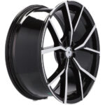 Jantes 18 pouces Racing Line B5801 MB poli noir pour VW Caddy Golf Passat Tiguan – Image 5