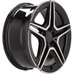 Jantes 18 pouces Racing Line FBX142 MB poli noir 4 pièces pour Mercedes – Image 3