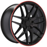 4x nouvelles jantes 21 s'intégrer dans MERCEDES Klasa G W460 W461 W463 AMG noir Czerwony Rant - FE115 (HE762)